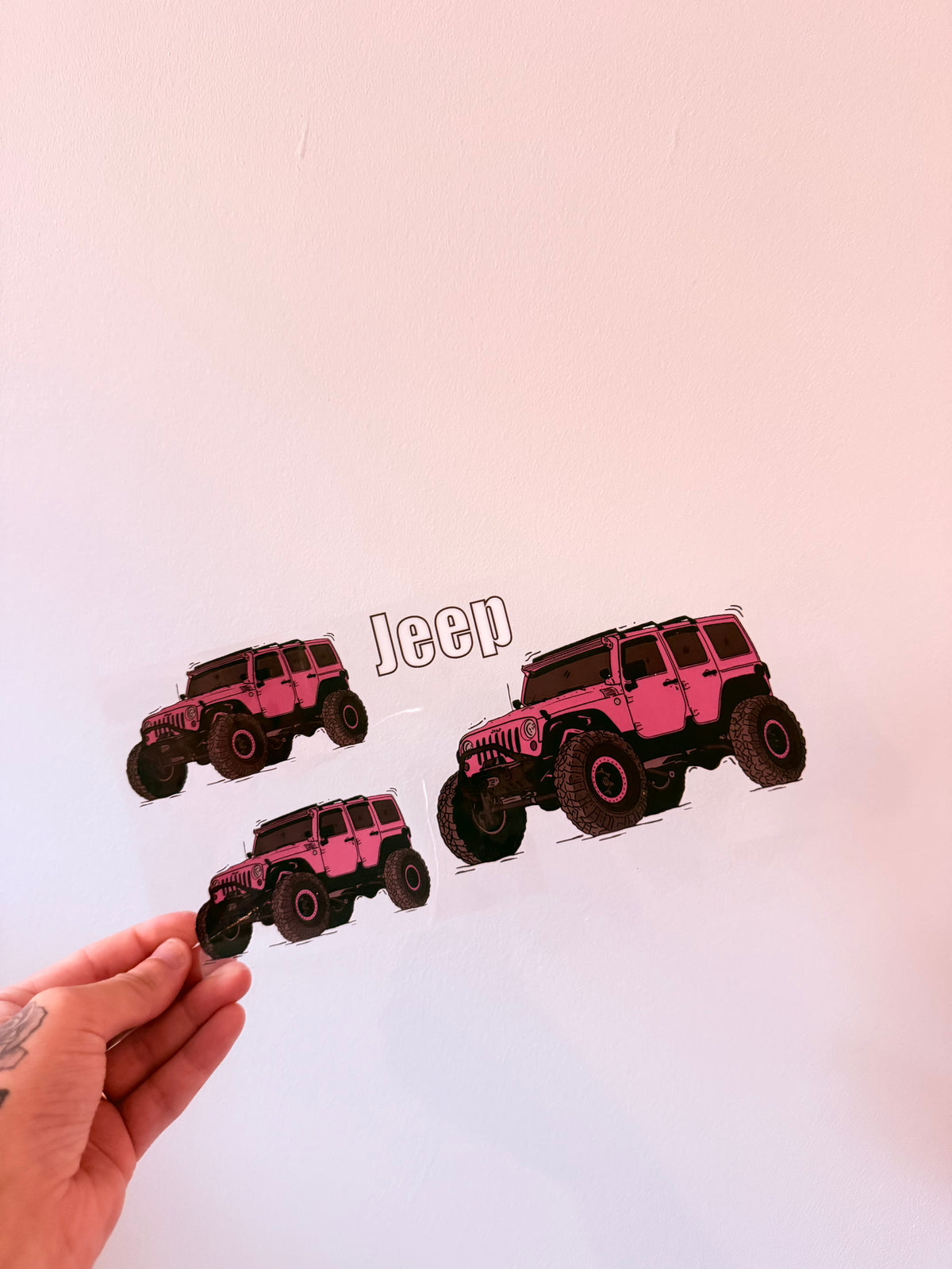 Pink jeep